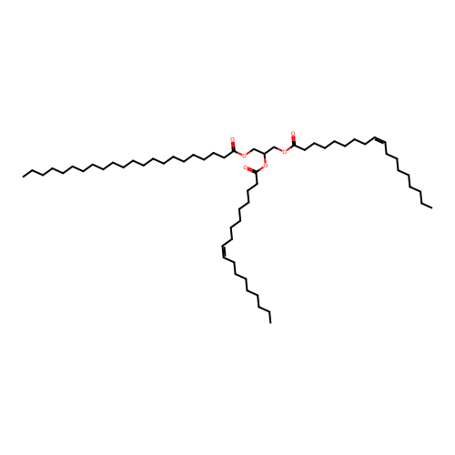 Docosanoic acid, 2,3-bis[[(9Z)-1-oxo-9-octadecenyl]oxy]propyl ester structure