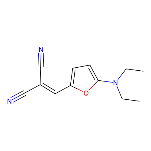 2-((5-(Diethylamino)furan-2-yl)methylene)malononitrile structure
