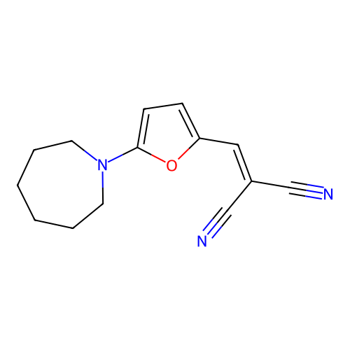 {[5-(Azepan-1-yl)furan-2-yl]methylidene}propanedinitrile structure