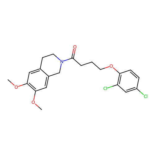 4-(2,4-dichlorophenoxy)-1-(6,7-dimethoxy-3,4-dihydroisoquinolin-2(1H)-yl)butan-1-one structure
