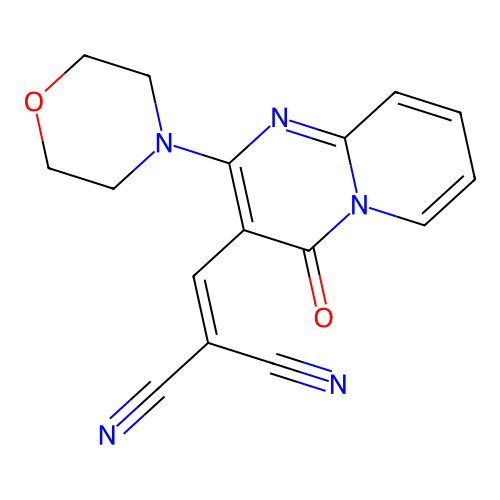 {[2-(morpholin-4-yl)-4-oxo-4H-pyrido[1,2-a]pyrimidin-3-yl]methylidene}propanedinitrile structure