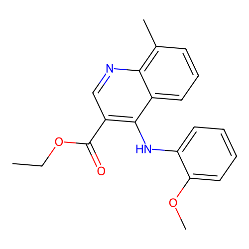 Ethyl 4-[(2-methoxyphenyl)amino]-8-methylquinoline-3-carboxylate structure