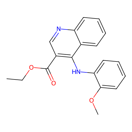 Ethyl 4-[(2-methoxyphenyl)amino]quinoline-3-carboxylate structure