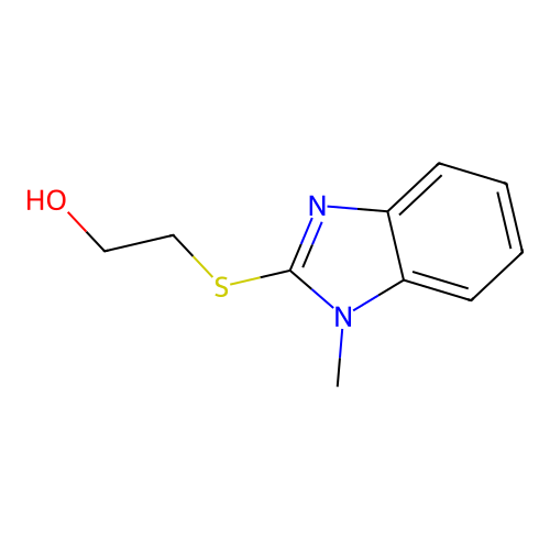 2-(1-Methylbenzimidazol-2-yl)sulfanylethanol structure