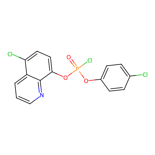 5-Chloro-8-[chloro-(4-chlorophenoxy)phosphoryl]oxyquinoline structure