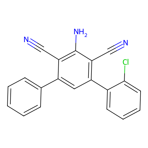 5'-Amino-2-chloro-1,1':3',1''-terphenyl-4',6'-dicarbonitrile structure