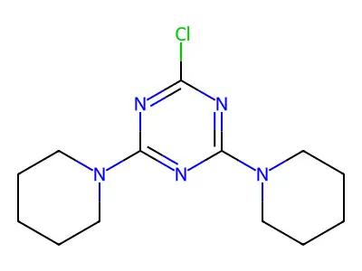 2-Chloro-4,6-di(piperidin-1-yl)-1,3,5-triazine structure