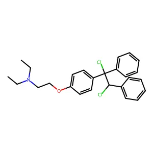 Ethanamine, 2-(4-(1,2-dichloro-1,2-diphenylethyl)phenoxy)-N,N-diethyl- structure