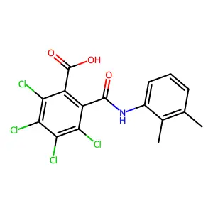 2,3,4,5-Tetrachloro-6-[(2,3-dimethylphenyl)carbamoyl]benzoic acid structure