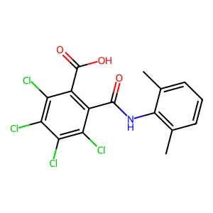 2,3,4,5-Tetrachloro-6-[(2,6-dimethylphenyl)carbamoyl]benzoic acid structure