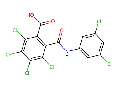 3,3',4,5,5',6-Hexachlorophthalanilic acid structure