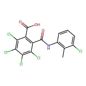 2,3,4,5-Tetrachloro-6-[(3-chloro-2-methylphenyl)carbamoyl]benzoic acid structure