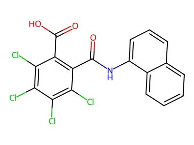 N-(1-Naphthyl)-3,4,5,6-tetrachlorophthalamic acid structure