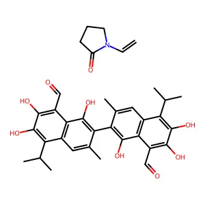 Gossypol-polyvinylpyrrolidone structure