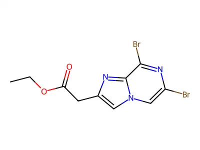 Ethyl 2-(6,8-dibromoimidazo[1,2-a]pyrazin-2-yl)acetate structure