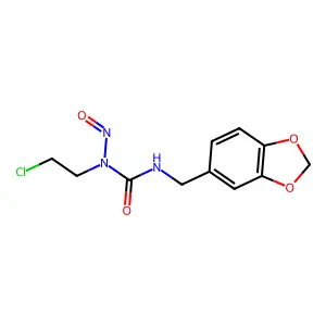 N'-[(2H-1,3-Benzodioxol-5-yl)methyl]-N-(2-chloroethyl)-N-nitrosourea structure