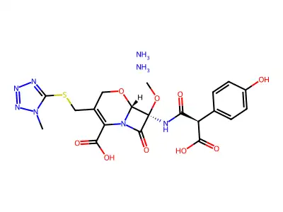 Moxalactam diammonium structure