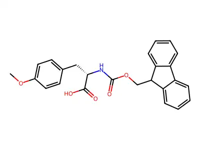 N-alpha-(9-Fluorenylmethyloxycarbonyl)-O-methyl-L-tyrosine structure