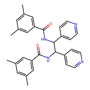 Benzamide, N,N'-(1,2-di-4-pyridinyl-1,2-ethanediyl)bis(3,5-dimethyl- structure