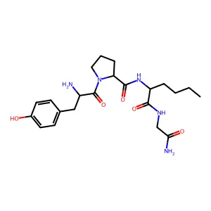酪氨酰-脯氨酰-亮氨酰-甘氨酰胺 structure