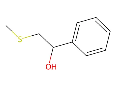 1-Phenyl-2-(methylthio)ethanol structure