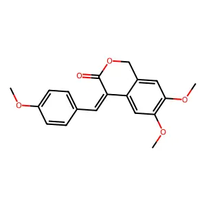 (4Z)-6,7-dimethoxy-4-(4-methoxybenzylidene)-1,4-dihydro-3H-isochromen-3-one structure