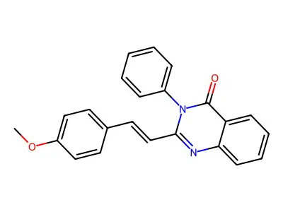 2-[2-(4-Methoxyphenyl)ethenyl]-3-phenylquinazolin-4-one structure