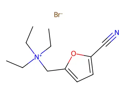 2-furanmethanaminium, 5-cyano-N,N,N-triethyl-, bromide structure