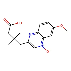 3-(3-Carboxy-2,2-dimethylpropyl)-7-methoxyquinoxaline 1-oxide structure