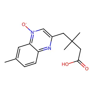 2-Quinoxalinebutanoic acid, beta,beta,6-trimethyl-, 4-oxide structure