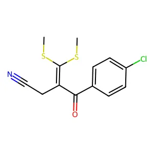 3-(4-Chlorobenzoyl)-4,4-bis(methylsulfanyl)-3-butenenitrile structure