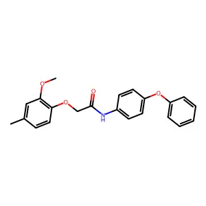 2-(2-Methoxy-4-methylphenoxy)-N-(4-phenoxyphenyl)acetamide structure