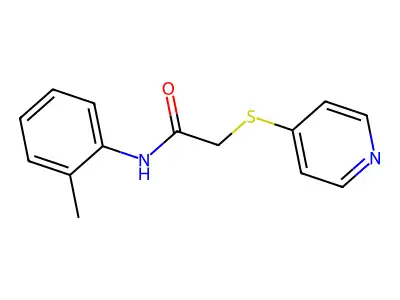 N-(2-methylphenyl)-2-pyridin-4-ylsulfanylacetamide structure