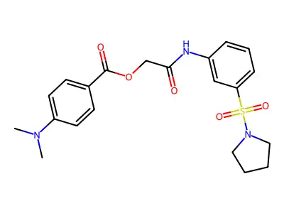 [2-Oxo-2-(3-pyrrolidin-1-ylsulfonylanilino)ethyl] 4-(dimethylamino)benzoate structure