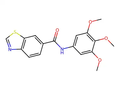 N-(3,4,5-trimethoxyphenyl)-1,3-benzothiazole-6-carboxamide structure