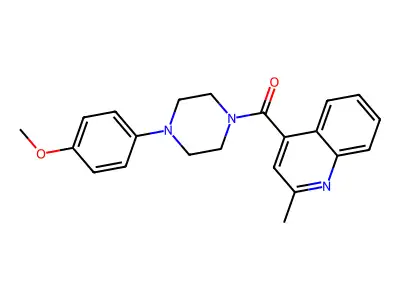[4-(4-Methoxyphenyl)piperazin-1-yl]-(2-methylquinolin-4-yl)methanone structure