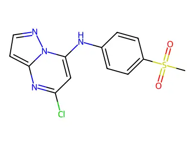 (5-Chloropyrazolo(1,5-a)Pyrimidin-7-Yl)-(4-Methanesulfonylphenyl)Amine structure