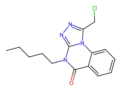 1-(chloromethyl)-4-pentyl-4H,5H-[1,2,4]triazolo[4,3-a]quinazolin-5-one structure