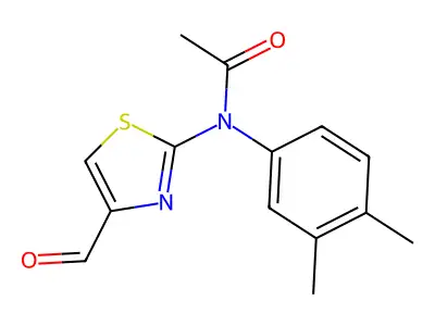 N-(3,4-dimethylphenyl)-N-(4-formyl-1,3-thiazol-2-yl)acetamide structure