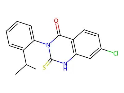 7-chloro-3-(2-isopropylphenyl)-2-mercaptoquinazolin-4(3H)-one structure