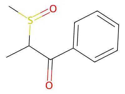 Propiophenone, 2-(methylsulfinyl)- structure
