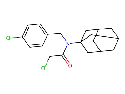 N-(adamantan-1-yl)-2-chloro-N-[(4-chlorophenyl)methyl]acetamide structure