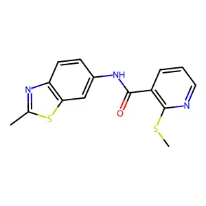 N-(2-Methylbenzo[d]thiazol-6-yl)-2-(methylthio)nicotinamide structure