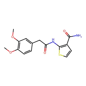 2-(2-(3,4-Dimethoxyphenyl)acetamido)thiophene-3-carboxamide structure