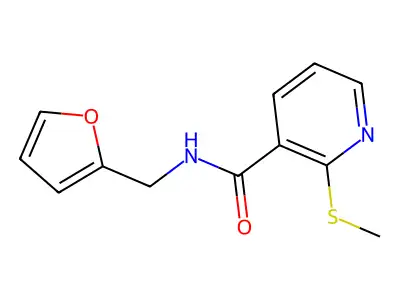 N-(Furan-2-ylmethyl)-2-(methylthio)nicotinamide structure