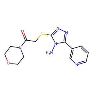 2-[(4-Amino-5-pyridin-3-yl-1,2,4-triazol-3-yl)sulfanyl]-1-morpholin-4-ylethanone structure
