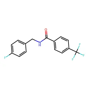 N-(4-fluorobenzyl)-4-(trifluoromethyl)benzamide structure