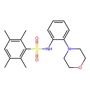 2,3,5,6-tetramethyl-N-(2-morpholin-4-ylphenyl)benzenesulfonamide structure