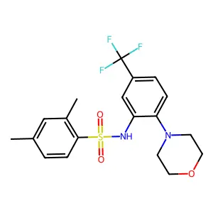 2,4-dimethyl-N-[2-(morpholin-4-yl)-5-(trifluoromethyl)phenyl]benzene-1-sulfonamide structure