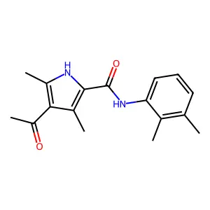 4-acetyl-N-(2,3-dimethylphenyl)-3,5-dimethyl-1H-pyrrole-2-carboxamide structure